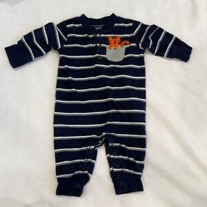 Carter's Navy and White Striped Baby Bodysuit